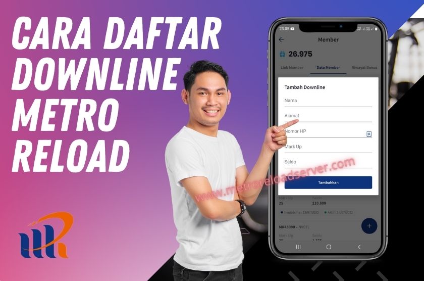 cara daftar downline metro reload